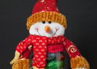 Снеговик 1-контейнер  с шоколадными елочными игрушками